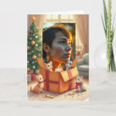 Your Photo Gift from Pets Holiday Greeting Card Kaart (Voorkant)