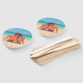 Your Photo Hand Fan with Custom Text Handwaaier (Niet-gemonteerd)