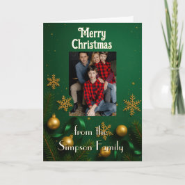 Your photo here Personalized Family Christmas Card Kaart