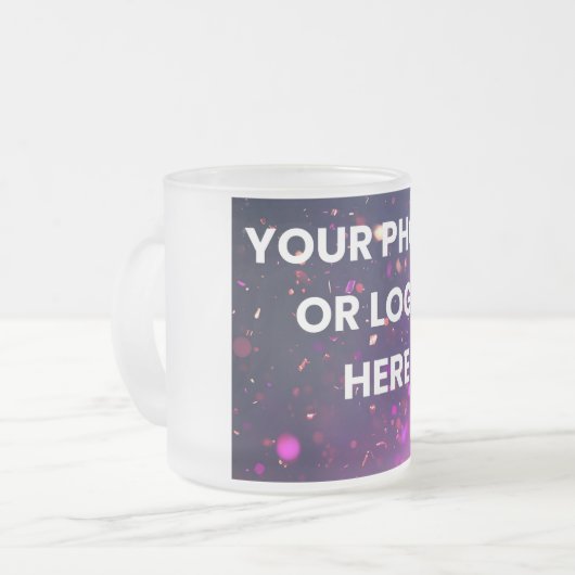 Your Photo Here | Personalized Mug Matglas Koffiemok (Voorkant links)
