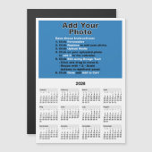 Your photo on 5x7 Mini Calendar Magnet Template Magnetische Uitnodiging (Voorkant / Achterkant)
