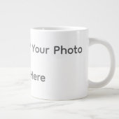 Your Photo or Text Here (Customizable Design) Grote Koffiekop (Rechts)