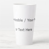 Your Photo or Text Here (Customizable Design) Latte Mok (Voorkant)