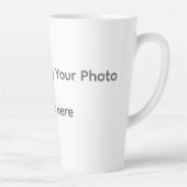 Your Photo or Text Here (Customizable Design) Latte Mok (Rechts)