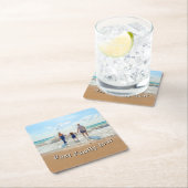 Your Photo Paper Coaster Text - Best Family Ever Kartonnen Onderzetters (Insitu)