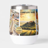 Your Photo Travel Logo Business Insulated Tumbler (Voorkant)