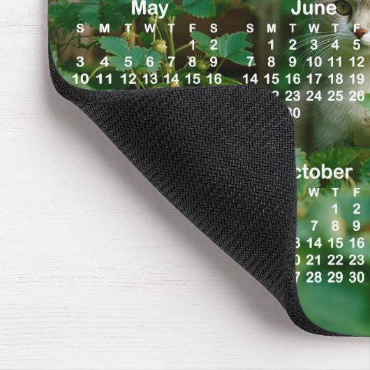 Your Photo White Numbers 2026 Calendar Muismat (Hoek)