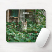 Your Photo White Numbers 2026 Calendar Muismat (Met muis)