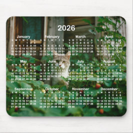 Your Photo White Numbers 2026 Calendar Muismat