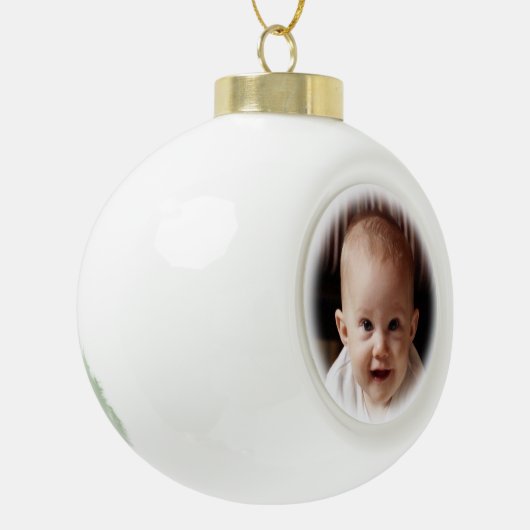 Your Photo with blurred edges - distinctive Keramische Bal Ornament (Links)