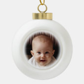 Your Photo with blurred edges - distinctive Keramische Bal Ornament (Voorkant)