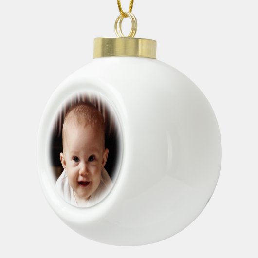 Your Photo with blurred edges - distinctive Keramische Bal Ornament (Rechts)