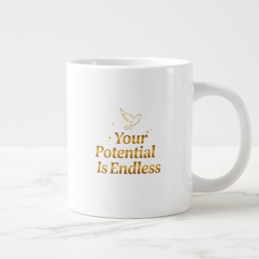 Your Potential Is Endless Dove Gold Motivation Grote Koffiekop (Rechts)