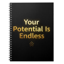 Your Potential Is Endless – Elegant Gold notebook  Notitieboek