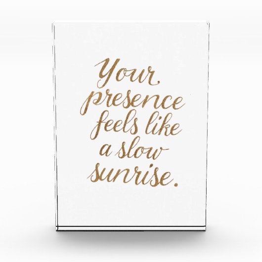 Your Presence: A Slow Sunrise Fotoblokken (Voorkant)