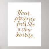 Your Presence: A Slow Sunrise Poster (Voorkant)