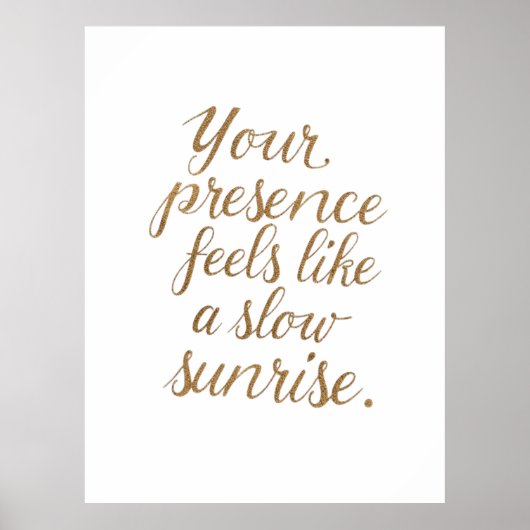 Your Presence: A Slow Sunrise Poster (Voorkant)