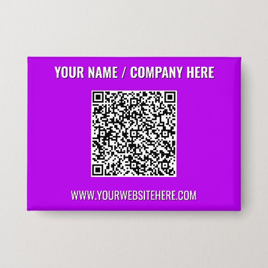 Your Promotional Business QR Code Buttons Template (Voorkant)
