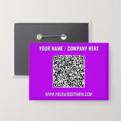 Your Promotional Business QR Code Buttons Template (Voorkant / Achterkant)