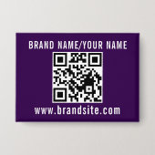 Your Promotional Business QR Code Template Design Button (Voorkant)