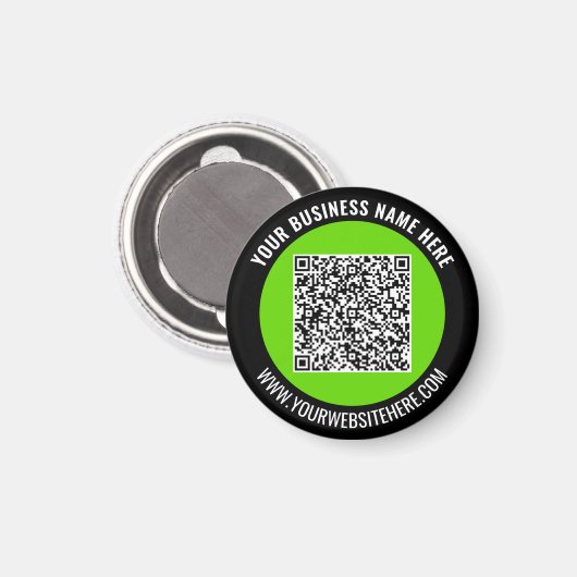 Your QR Code Branded Promotional Magnet Example (Voorkant / Achterkant)