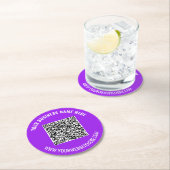 Your QR Code Custom Text Paper Coasters Template Ronde Kartonnen Onderzetter (Insitu)