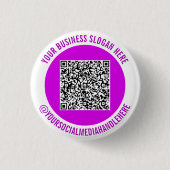Your QR Code Info Social Media Promotional Button (Voorkant)