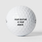 'Your Routine is Your Armor' Motivational Gift  Golfballen (Voorkant)