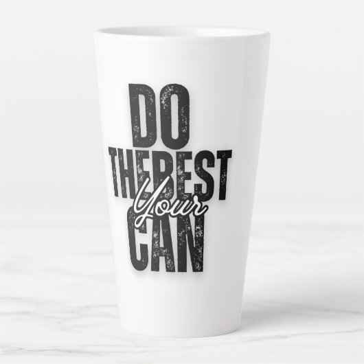 Your Script on Black Latte Mok (Voorkant)