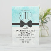 Your Service as a Best Man Invitation Kaart (Staand voorkant)