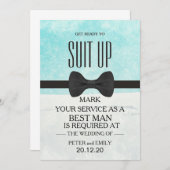 Your Service as a Best Man Invitation Kaart (Voorkant / Achterkant)