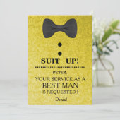 Your Service as a Best man Request Invitation Kaart (Staand voorkant)