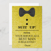 Your Service as a Best man Request Invitation Kaart (Voorkant / Achterkant)