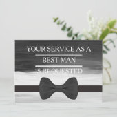 Your Service as a Groomsman Best Man Request Invit Kaart (Staand voorkant)