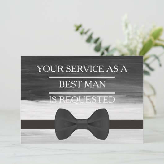 Your Service as a Groomsman Best Man Request Invit Kaart (Staand voorkant)