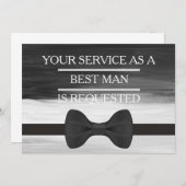 Your Service as a Groomsman Best Man Request Invit Kaart (Voorkant / Achterkant)