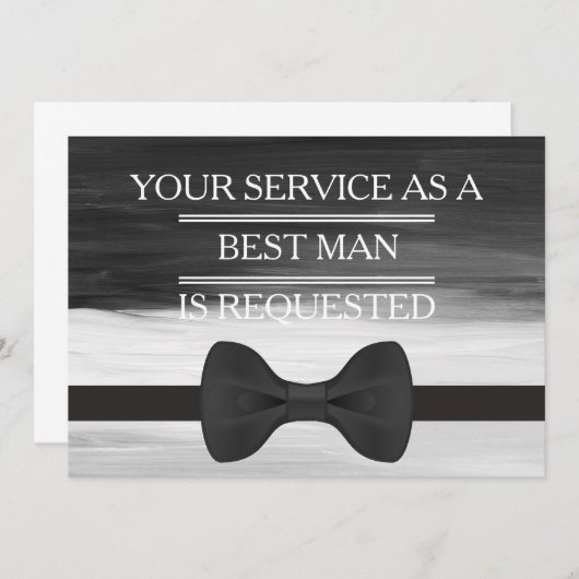 Your Service as a Groomsman Best Man Request Invit Kaart (Voorkant / Achterkant)