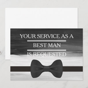 Your Service as a Groomsman Best Man Request Invit Kaart
