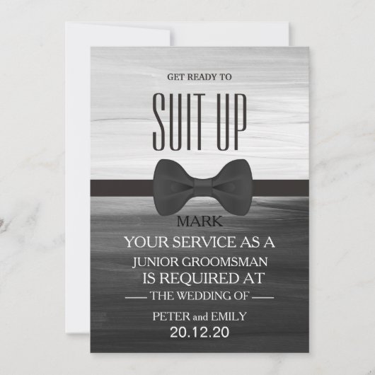 Your Service as a Groomsman Invitation Kaart (Voorkant)