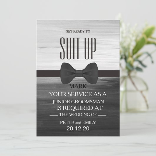 Your Service as a Groomsman Invitation Kaart (Staand voorkant)