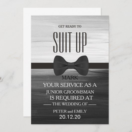 Your Service as a Groomsman Invitation Kaart (Voorkant / Achterkant)