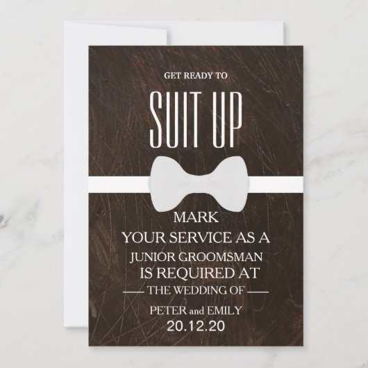 Your Service as a Groomsman Invitation Kaart (Voorkant)