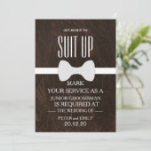 Your Service as a Groomsman Invitation Kaart (Staand voorkant)