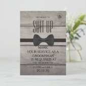 Your Service as a Groomsman Invitation Kaart (Staand voorkant)