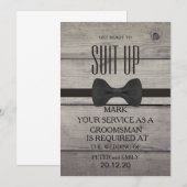 Your Service as a Groomsman Invitation Kaart (Voorkant / Achterkant)