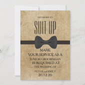 Your Service as a Groomsman Invitation Kaart (Voorkant)