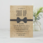Your Service as a Groomsman Invitation Kaart (Staand voorkant)
