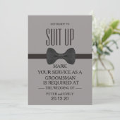 Your Service as a Groomsman Invitation Kaart (Staand voorkant)