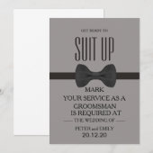 Your Service as a Groomsman Invitation Kaart (Voorkant / Achterkant)
