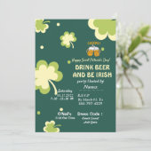 Your St. Patrick's Day party invitation card Save The Date (Staand voorkant)